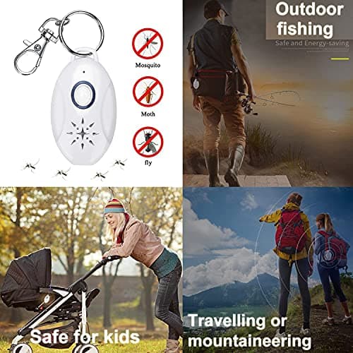 Mini Ultrasonic Mosquito Repellent, USB Rechargeable Portable Pest Repeller Pendant with Lanyard, Ultrasonic Insect Deterrent for Ant, Mosquito, Fly, Flea, Lice Indoor and Outdoor — view 2