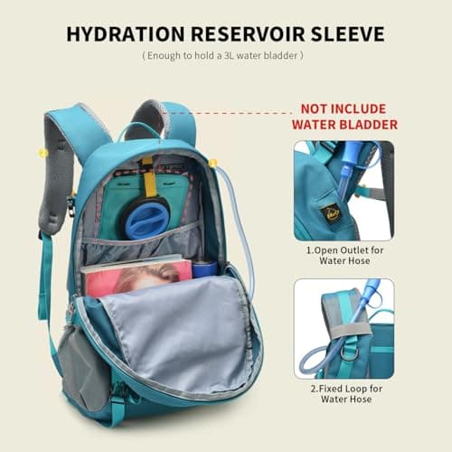 SKYSPER Rucksack 25L Hiking Backpack with Rain Cover, Lightweight Travel Backpack Camping Trekking Daypack for Men Women, Durable Small Rucksack for Outdoor Sports — view 5