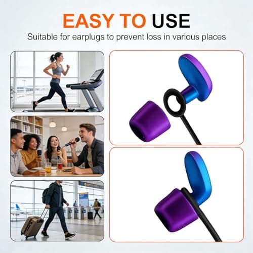 ApexPine Magnetic Anti-Lost Silicone Lanyard for Loop Earplugs — view 6