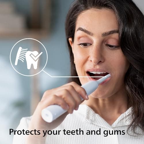 Philips Sonicare 4100 - Sonicare Electric Toothbrush for Adults with 1 x Philips W2 Optimal White Sonic Brush Head in White, Slim Travel Case and USB Charger (Model HX3683/33) — view 4