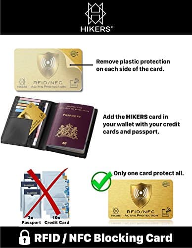 3 RFID/NFC Blocking Card - Signal Blocker, Contactless Cards Protection - 1 Card Protects Your Entire Wallet - No Fiddly Sleeves - Wallets & Clip Holders, Walletguard - Safeguard Antispying Safety — view 6