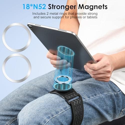 EEEKit Magnetic Thigh Mount for Tablets and Phones, Tablet Holder for Bed — view 2
