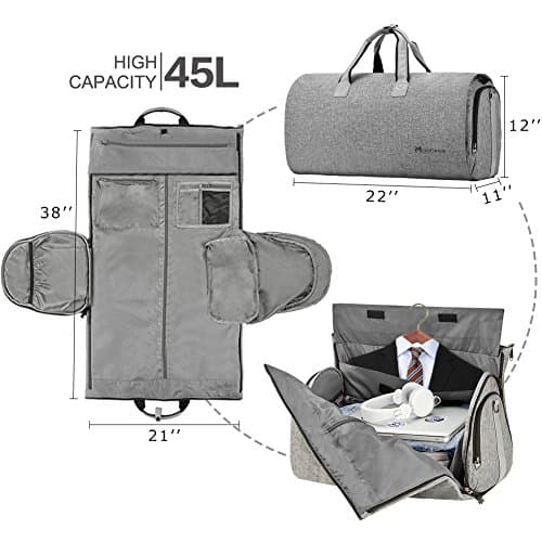 Modoker 45L 2-in-1 Convertible Garment Bag with Shoulder Strap — view 2