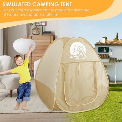 Kids Camping Set with Tent,30Pcs Kids Set,Portable Pop Up Play Tent Kit Cooking Utensils and Play Food Camping Gear Kit Funny Kid Pretend Campings Tool for Boys Girls — view 5