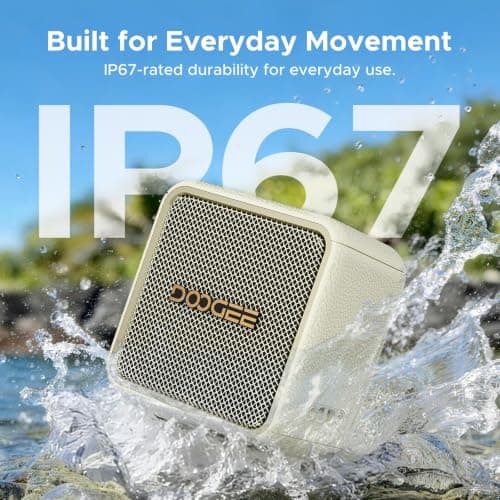 DOOGEEEco Field Pulse Portable Speaker, 20W Powerful Wireless Speakers, IP67 Waterproof Portable Speakers Wireless, 16H Playtime, TWS Stereo, AUX TF USB for Outdoor Camping Travel - Black — view 5