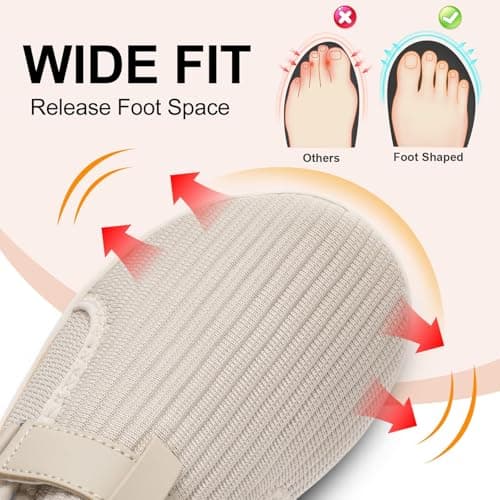 Barefoot Shoes for Womens Wide Outdoor Trail Minimalist Running Trainers Walking Shoes for Daily Camping Travel Beige 7.5 UK — view 4