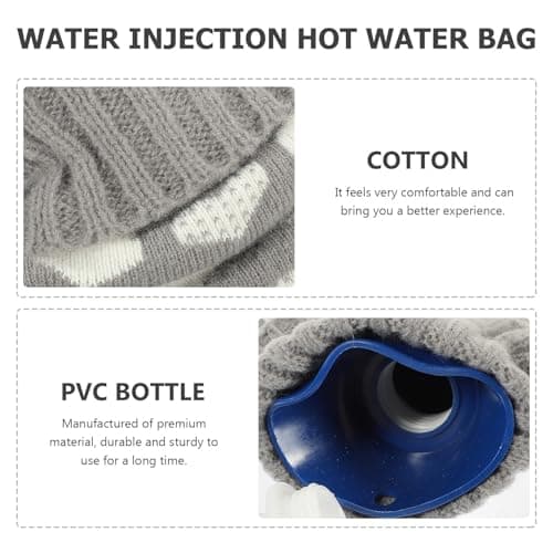 INOOMP 2l Thick PVC Hot Water Bottle with Cotton Cover, Portable Hand Warmer, Outdoor and Travel Winter Accessory, Relieves Arthritis and Provides Comfortable Warmth — view 3