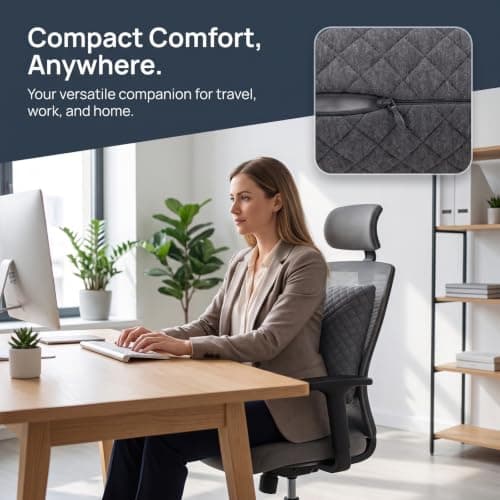 Rovelin Small Pillow, Mini Travel Pillow for Neck Cushion Lumbar Support — view 4