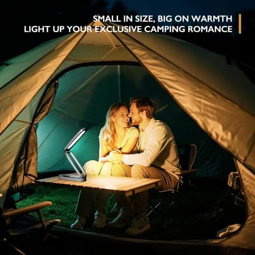 Overcomo Small LED Rechargeable Portable Foldable Wireless Desk Table Lamp — view 3