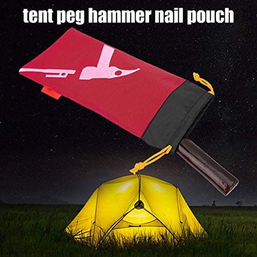 Alomejor Tent Peg Bag,Portable Storage for Camping Gear,Tent Stakes Pouch Lightweight Organizer for Hikers Campers Backpackers Festival Goers — view 6