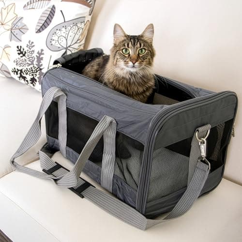 Sherpa Original Deluxe Travel Pet Carrier, Airline Approved & Guaranteed On Board - Charcoal Gray, Medium — view 6