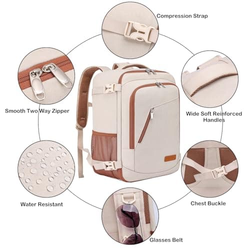 for Ryanair Cabin Bags 40x20x25 Underseat Small Travel Hand Luggage Backpack for Women Carry-ons Bag Cabin Size for Airplanes Flight Bag Travel Rucksack Fit 14 Inch Laptop with USB Charging Port — view 6