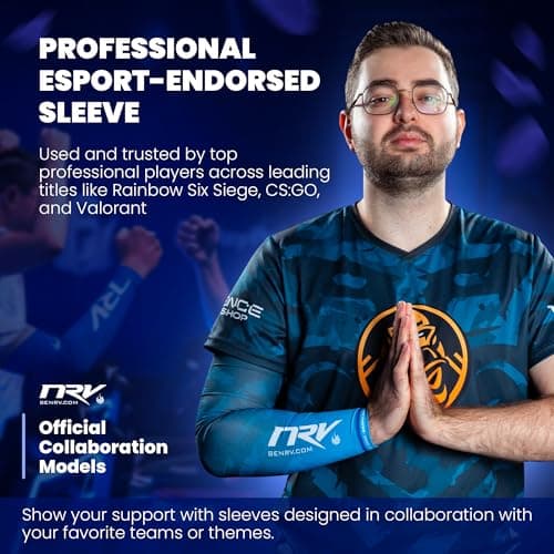 NRV Gaming Compression Sleeve - Edition Dragon - Optimize Your Game with Comfort and Style - Designed by Professional Players - Durable, Breathable and Friction Free, red, XL — view 6