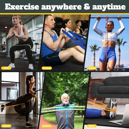 Exercise Bands Resistance Bands for Working Out,Pull Up Bands Set,at Home Workout Equipment,Workout Bands for Men and Women,Stretch Bands for Exercise,Physical Therapy,Fitness — view 6