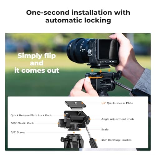K&F CONCEPT Compact 68'' Lightweight Tripod for DSLR Camera — view 5