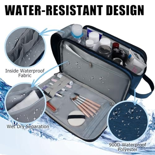 Gloppie Toiletry Bag, Wash Dopp Kit for Men, Water-Resistant Shaving Bag — view 4