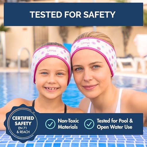 Limmys Swimming Headband for Kids and Adults – Non-Slip Neoprene Ear Band — view 5