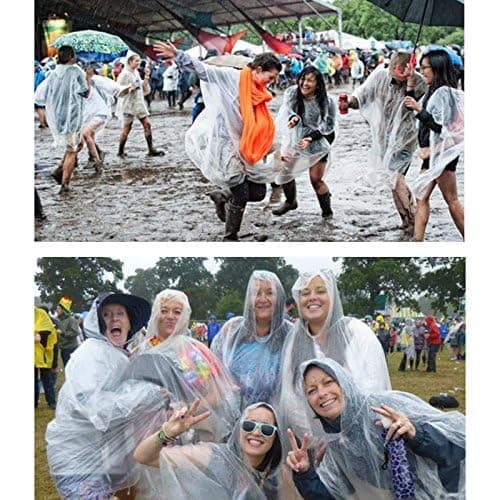 Opret Disposable Rain Ponchos 5 Pack, Emergency Raincoats, Waterproof — view 6