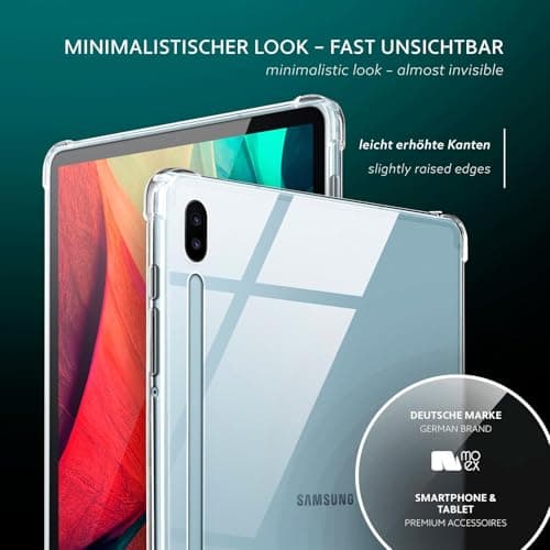 moex Aero Case for Samsung Galaxy Tab S6 Silicone Transparent Protective Case Ultra Thin Shockproof with Corner Protection Tablet Silicone Case Transparent Minimalist Clear — view 5