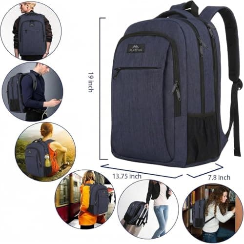 MATEIN Laptop Backpack 17.3" Large Travel Backpack with Laptop Compartment — view 2