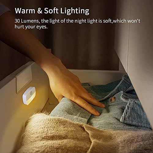 Motion Sensor Night Lights 8 Pack, Battery Powered Sensor Night baby lamp — view 5