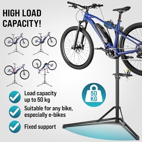 Monzana® 50kg Bike Repair Stand with Tool Tray, Tyre Levers & Carry Case — view 2