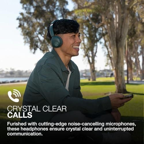JLab Go Lux ANC Noise Cancelling Headphones - On Ear Bluetooth, Sage — view 6