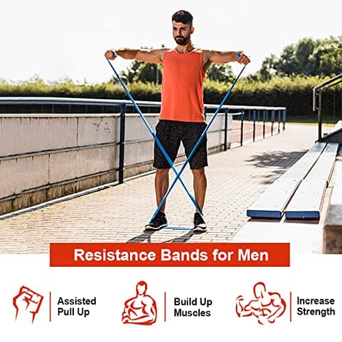 Resistance Bands Set, 1.5M/4.9ft Exercise Bands with 3 Resistance Levels — view 3