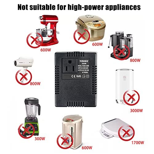 300W Step Down Power Voltage Converter Transformer 220V/240V to 110V/120V, Intelligent Efficient Adapter Travel Power Adapter — view 5