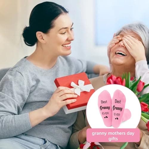 Granny Gifts,Birthday Cozy Special Best Retirement Thoughtful Practical Sentimental International Womens Day Mothers Day Christmas Valentines Personalised Gifts for Granny from Grandchildren Socks — view 2