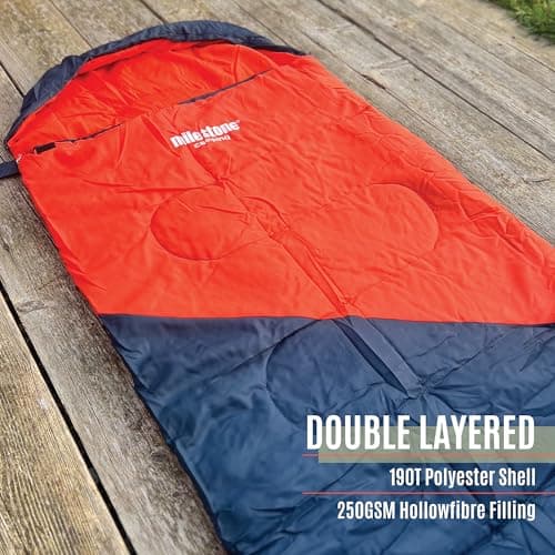 Milestone Hooded Sleeping Bag, 3 Season Single Envelope Style — view 5