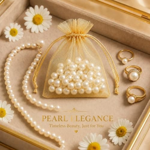Admygo Gold Organza Bags 50PCS, Small Gift Bags 7x9 cm Clear Mesh Pouches with Drawstring, Mini Favour Bags for Wedding, Christmas, Birthday, Candy, Jewellery, Party Supplies — view 5