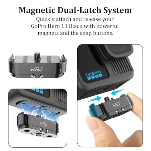 HSU Magnetic Latch Mount Adapter for GoPro Mission 1 Pro and Hero 13 Black — view 3