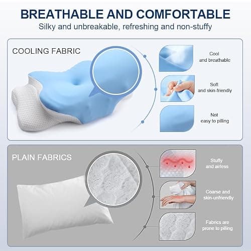 AmzHandler Neck Pillow, Memory Foam Pillow for Neck Support and Pain Relief — view 5