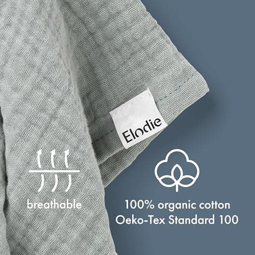 Elodie Details cozy Baby Comforter Cuddle Blanket Blinkie, essentials for Infant Babies and Toddlers, Newborn Gifts for Birthday Baby Shower in 100% Oeko-Tex Extra Soft Organic Cotton - Mineral Green — view 3