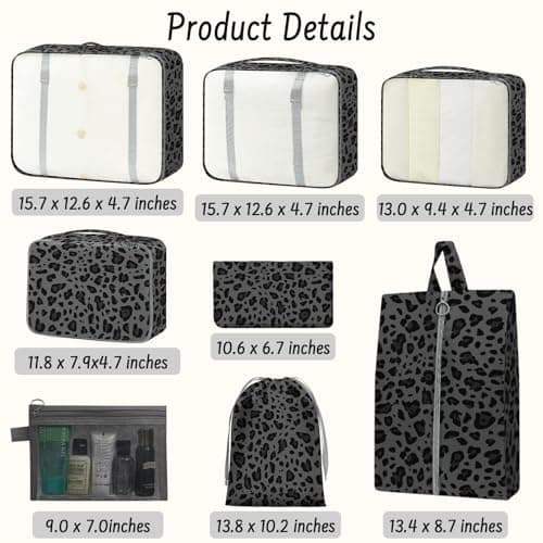 MOFELON 8PCS Packing Cubes for Suitcase, Travel Luggage Organisers for Backpack, Waterproof Suitcase Organiser Bags, Travel Essentials Accessories — view 2