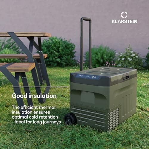 Klarstein PolarForce 30L Cool Box - Portable Electric Cooler with Compressor, LCD Control, Dual Power (12V/230V), -20°C to 20°C, Off-Road Wheels, Battery Protection, for Camping & Road Trips, Freezer — view 5