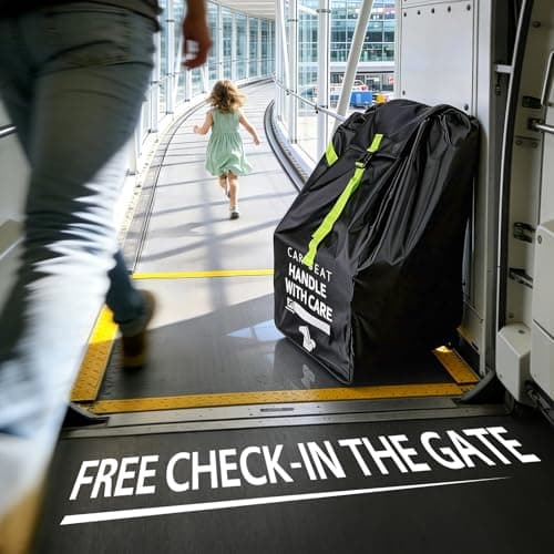 Upgrade Car Seat Travel Bag, Car Seat Bag for Airplane with Shoulder Handle — view 3