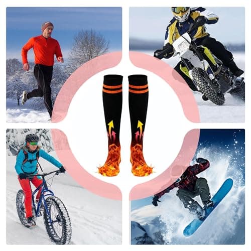 Heated Socks for Men Quick Heating Long Lasting Thermal Washable Adults — view 4