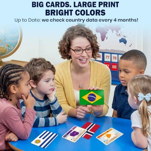 Flags of the World Flash Cards - 193 Geography Trivia Cards — view 5