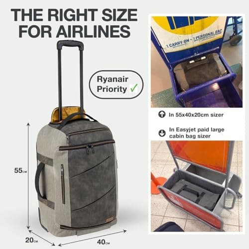 Cabin Max Ryanair Cabin Bag 55x40x20 Trolley Backpack Hand Luggage, 40L — view 4
