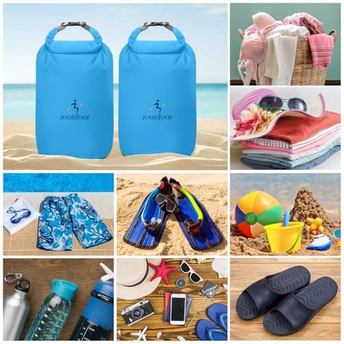 ioutdoor Dry Bag Set,2L/5L/10L/20L Waterproof Dry Sacks (Blue 5L+10L) — view 5