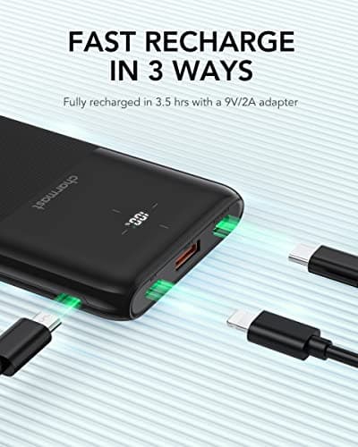Charmast Mini 10000mAh Power Bank, 20W Fast Charging USB-C Portable Charger — view 4