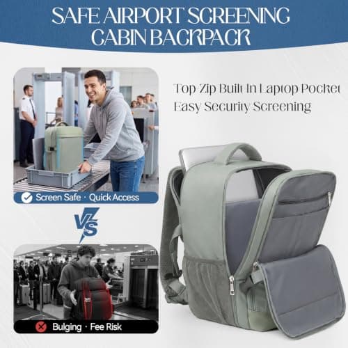 Xkdoai for Ryanair Cabin Bags 40x30x20 24L Underseat Backpack Hand Luggage — view 3