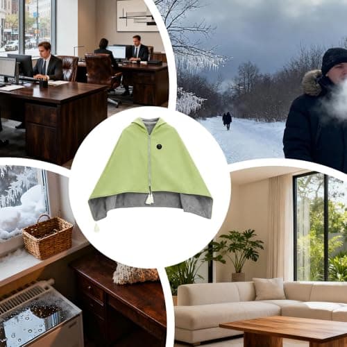 Pxcewdcx Electric Blanket Shawl, 140x80cm 3-Level USB Electric Heated Shawl, Heated Throw Blanket, 3 Heating Levels Poncho Shawls Wrap, Wearable Heateds Shawls Blankets for Couch, Bed, Sofa, Home — view 5
