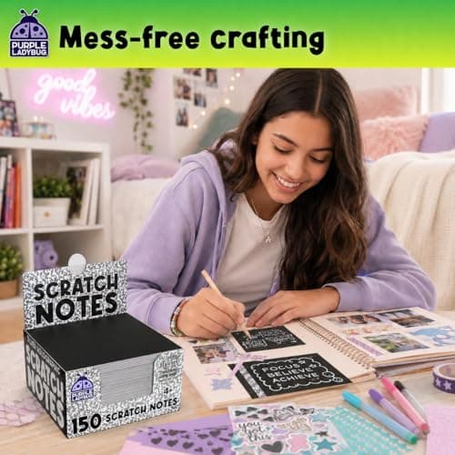 Scratch Notes - Silver Holographic Scratch Art Paper for Kids — view 2
