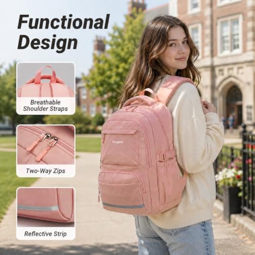 Taygeer School Bag for Girls, Lightweight Backpack for Teenage Girls Women — view 6