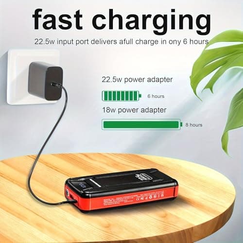 Power Bank 27000mAh PD3.0 QC4.0 22.5W Fast Charging PD20W PowerBank Portable Charger With LCD Display Flashlight & Dual USB Ports for Smartphones Tablets Travel Camping Outdoor (Milliamp Hours, 27000) — view 4