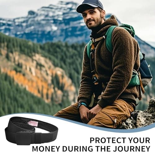 Travel Money Belt for Hidden Men,Hidden Money Pouch, Secret Compartment Money Hideaway,Anti-Theft Security Waist Wallet,for Secure Travel,Everyday Use,Outdoor Working,Gift for Fathers Men Boyfriend — view 6