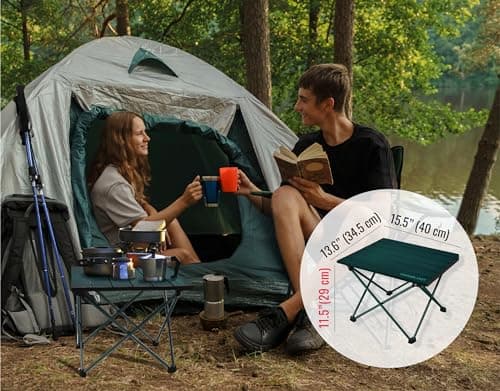 TREKOLOGY TALU Portable Folding Beach Table - Lightweight Travel Camp Table | Small Camping Table for Outdoor Adventures | Foldable, Compact, and Sturdy - Perfect for Camping, Picnic, Beach Trips — view 4